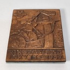 Sweden Archery Medal 1957 Rikstavling Copper Metal Felt Backed