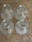 Lot Of 4 Clear Glass Small Round Bud Vase New 