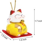 Set Of 10 Mini Maneki Neko Lucky Cat  2 Inch Ceramic Beckoning Cat Statue Japane