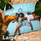 Beach Blanket Waterproof Sandproof 79  X 83  Large Sand Free Quick Drying Beach