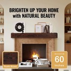 Uimoso Rustic Wooden Fireplace Mantel Shelf  60  Floating Design  Brown Finish
