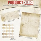 250 Pcs Vintage Kraft Paper   Envelopes Set - 100 Letterhead  50 Envelopes  10 D