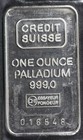 1 Oz Palladium Bar Credit Suisse