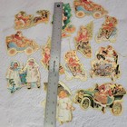 Lot Of 14 Vtg Christmas Eve Inc Victorian Santa Die Cut Cardboard Ornaments Tags