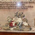 Antique Sampler By Elizabeth Walker Age 12 Years Old Unknown Year
