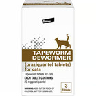  3 Pack  Elanco Tapeworm Removal Dewormer For Cats  3 Tablets Praziquantel