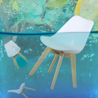 Gotminsi Set Of 2 Modern Style Chair Dining Chairs  Shell Lounge Plastic Chair