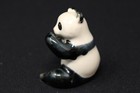 Vintage Shiwan  mud Man  Style Glazed Clay Sitting Panda Bear China  2  Tall Euc