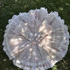 Vintage Rare Betty Oden Girls Dress Size 3 Pale Pink White Flowers Ruffles Lace