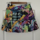 Dona Jo Skort Womens Tennis Skirt Golf Pickleball Sz 2 L Abstract Print Pleated