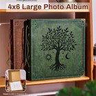 4x6 Photo Album  600 Pockets  Pu Leather  Green