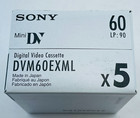 Sony Mini Dv Excellence Digital Video Cassette Dvm60exml Sealed Pack Of 5 New