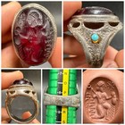 Sassanian  Old   Roman King    Intaglio Engraving Lapis Stone Ring