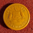 Leeds City Tramways England Transport Transit Token  1 1 2d 445 Ah Lot Br48