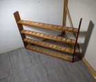 Vintage Wood Thimble Holder Display Rack Collectibles Shelf Wall Hanging B