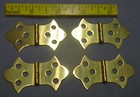 Vintage Hardware Four Brainerd Solid Brass Hinges 1 1 4  X 2 1 4  New Old Stock
