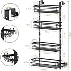 Adjustable 4 Tier Hanging Over The Shower Door Caddy  Bathroom Organizer Shelf