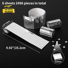 Self-adhesive Glass Mirror Mosaic Tiles  Silver  6 Pack   Glass Mosaic Mirror St