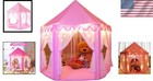Princess Tent Girls Large Playhouse Kids Castle Play Tent With Star Lights To   