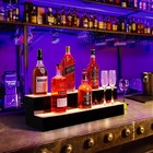 Led Lighted Liquor Bottle Display  2-tier 16  With Smart Control For Home   Bar