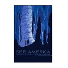 Vintage 1930s Travel Poster   Canvas   See America Caverns Wall Art Decor