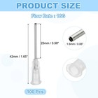100pcs Blunt Tip Dispensing Needle With Luer Lock 16g  1   transparent  