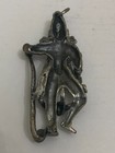 Vintage Krishna Deity Dancing On Head Of Kaliya The Serpent Silver Tone Pendant