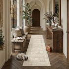2x6 Beige Runner Rug For Hallway Kitchen Washable Non Slip Indoor Carpet Dist   