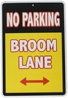 Witch Parking Only No Parking Broom Lane Halloween Sign Decor Yellow Black