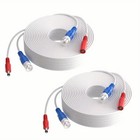 2pcs 30m Cctv Cable Camera Security Surveillance Bnc Extension Wire Dc Power Dvr