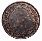 Uncirculated 1901 Canadian Large Cent  Traces Of Red