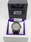 Movado Bold Men s Black Dial Leather Strap Watch - 3600297   495 Msrp 