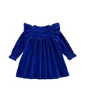 Baby Girl Bell Sleeve Christmas Dress  Ruffle Design  Festive Outfits For Kids