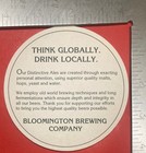 Bloomington Brewing Company 4 Inch Round  Beer Coaster