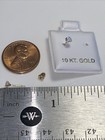 10k Yellow Gold  White 3mm Cz   Stud Earrings  Screw Back  For Baby   New