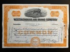 Vtg Stock Certificate 1950s Westinghouse Air Brake Company Pittsburgh Pa