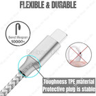 3 Pack 6ft Usb Charger Cable Braided For Iphone Se 11 Xr 8 7 Fast Charging Cord