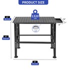 36x24  Heavy Duty Welding Table Steel Frame Garage Work Bench Table Top Storage