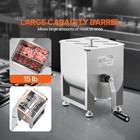 Manual Meat Mixer  15lb Fixed Tank Mixing Max Hand Meat Sausage Mixer Machine