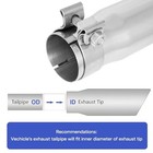 3 exhaust Tip 3 inlet 4 outlet 12 length Polish Stainless Steel  Universal 