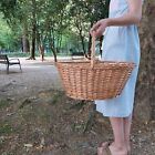 Oval Wicker Basket   Large Basket   Farmhouse Basket   Vintage Basket   Market 