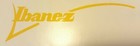 Ibanez  Yellow  Guitar Headstock Decal  Logo  Sticker 5 5 Inches