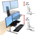 Ergotron Workfit-s  Dual Workstation Used