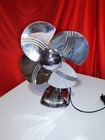 Antique Very Rare Made-rite All Chrome Electric Oscillation Fan Works Made U s a