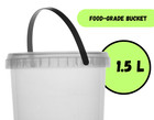 Buckets With Lid 1 5 L    145 Mm  Transparent  Polypropylene 50 Pcs