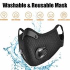 4pc Masks Washable Anti-fog Haze Face Mouth Cover Protetion Respirator W Filters