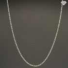 Italian Solid Sterling Silver Figaro Link Chain Necklace 925 Silver Chain Unisex