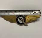 Rare Quebecair Canada Defunct Airline Pilots Badge Wings Enamel Quebec Blue