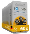 Hearing Aid Batteries Size 10 Pr70 Zinc-air Mercury Free  60 Count  10 Packs Of