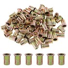 100pcs 5 16 -18unc Zinc Plated Carbon Steel Rivet Nut Flat Head Rivnut Threaded